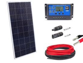 Kit Painel Placa Energia Solar 155w Contro20a Cabo E Mc4