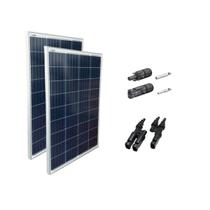 Kit Painel Placa Energia Solar 2x60Wp e Mc4 Home Camping