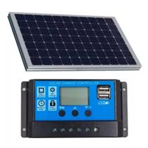 Kit Painel Placa Solar 10w + Controlador Carga 12v Kit Painel Placa Solar 10w + Controlador Carga 12v