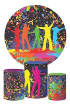 Kit Painel Redondo + Trio Capa Cilindro Festa Das Cores Kit Painel Redondo + Trio Capa Cilindro Festa Das Cores