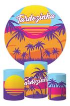 Kit Painel Redondo + Trio Capa Cilindro Festa Tardezinha