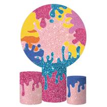 Kit Painel Redondo + Trio Capa Cilindro Slime Kit Painel Redondo + Trio Capa Cilindro Slime