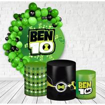 Kit Painel Redondo + Trio Capas Cilindro Veste Fácil com Elástico Ben 10