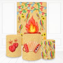 Kit Painel Retangular E Capas Tecido Junino Kpc-550