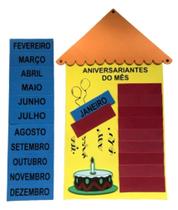 Kit Painel Sala De Aula Calendário, Aniversariante Do Mês , Chamada Do Dia, Ajudante E Bem Vindos