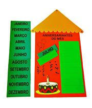 Kit Painel Sala De Aula Com Chamada, Calendário, Aniversariante, Ajudante Do Dia