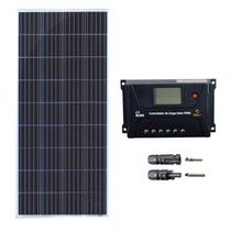 Kit Painel Solar 150w Controlador 20A Com Conector Mc4