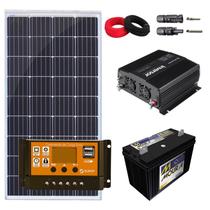 Kit Painel Solar 155W Resun Controlador PWM 30A c/ Bateria - SUN21