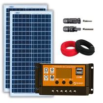 Kit Painel Solar 30w Resun 12V/24V Controlador Azulzinho 30A - SUN21