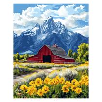 Kit Paint by Number Artbrush Tower Grand Teton National Park Kit Paint by Number Artbrush Tower Grand Teton National Park