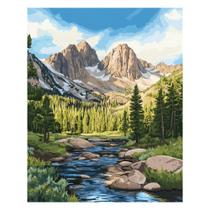 Kit Paint by Number Artbrush Tower Rocky Mountain National Park