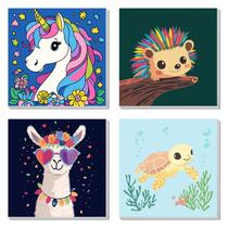 Kit Paint by Numbers AILIBUT para crianças de 8 a 12 anos pacote com 4