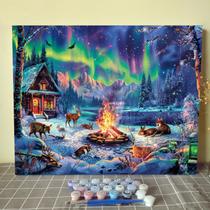 Kit Paint by Numbers Aurora Nature Landscape para adultos Kit Paint by Numbers Aurora Nature Landscape para adultos