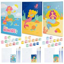 Kit Paint by Numbers BONNYCO Mermaid Kids com 3 telas