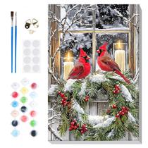 Kit Paint by Numbers Bowetile Christmas 20x30 cm Tela