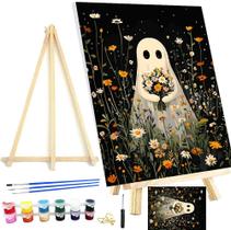 Kit Paint by Numbers Meothan Halloween com moldura 30x40cm Kit Paint by Numbers Meothan Halloween com moldura 30x40cm