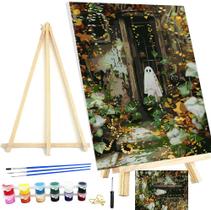Kit Paint by Numbers Meothan Halloween com moldura 30x40cm Kit Paint by Numbers Meothan Halloween com moldura 30x40cm