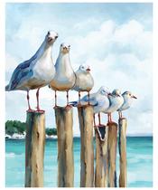 Kit Paint by Numbers SUMGAR Seagull Blue Sea 40x50cm sem moldura
