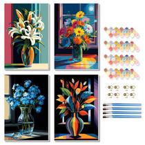 Kit Paint by Numbers TBAIRO Flower DIY Painting para adultos Kit Paint by Numbers TBAIRO Flower DIY Painting para adultos