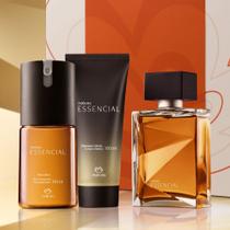 Kit pais Essencial perfume masc 100ml deo Corpo em spray 100ml shampoo cabelo,corpo e barba Kit pais Essencial perfume masc 100ml deo Corpo em spray 100ml shampoo cabelo,corpo e barba