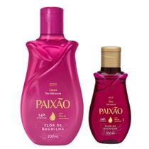 Kit Paixão Hidratante 200ml e Óleo Corporal 100ml Flor de Baunilha com Nutrição Profunda e Toque Sedoso