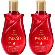 Kit Paixão Óleo Desodorante Corporal Tentadora Ameixa Rubi 200ml - 2 Unidades