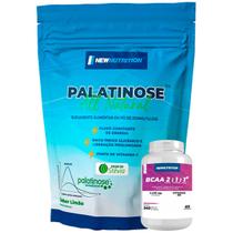 Kit Palatinose All Natural 1Kg Limão + BCAA 2:1:1 2400mg Com Vitamina B6 NEWNUTRITION
