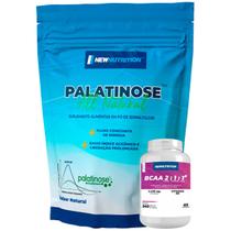 Kit Palatinose All Natural 1Kg Natural + BCAA 2:1:1 2400mg Com Vitamina B6 NEWNUTRITION