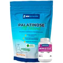 Kit Palatinose All Natural 1Kg Tangerina + BCAA 2:1:1 2400mg Com Vitamina B6 NEWNUTRITION