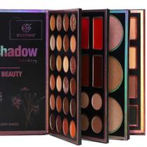 Kit Paleta 55 Cores Sombras Gloss Contorno Corretivo e Iluminador ElaShopp Preto