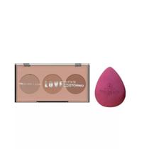 Kit Paleta De Contorno Max Love Cor 02+ 1 Esponja de Maquiagem