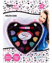 Kit Paleta De Maquiagem My Style Beauty Estojo Diva Infantil meninas 5 anos + Kit Paleta De Maquiagem My Style Beauty Estojo Diva Infantil meninas 5 anos +