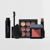 Kit Paleta de Sombras + Blush Cremoso + Máscara de Cílios + Batom + Esponja de Maquiagem Océane Edition (5 Produtos)