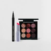 Kit Paleta de Sombras To Go My Glam + Revitalizador Labial Rosa + Caneta Delineadora Nádia Tambasco By Océane (3 Produtos)