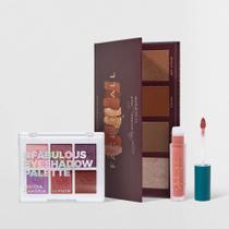 Kit Paleta Multifuncional + Paleta de Sombras + Batom Líquido Nude (3 Produtos)