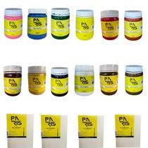 Kit Paleta Suprema 250ml 12 Tintas + 4 Telas para pintura 15x20