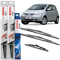 Kit Palheta Bosch Dianteira E Traseira VW Fox 2003 Até 2009