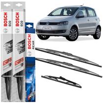 Kit Palheta Bosch Dianteira E Traseira VW Fox 2010 Até 2012