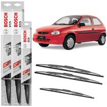 Kit Palheta Bosch Dianteira + Traseira Corsa 1994 a 2005 Kit Palheta Bosch Dianteira + Traseira Corsa 1994 a 2005