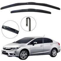 Kit Palheta Dianteira Civic 2012 a 2016 Limpador de Parabrisa de Silicone Kit Palheta Dianteira Civic 2012 a 2016 Limpador de Parabrisa de Silicone