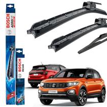 Kit Palheta Dianteira e Traseira T Cross 2019 2020 2021 Limpador De Para Brisa Original Bosch