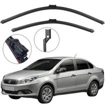 Kit Palheta Dianteira Grand Siena 2012 a 2021 Limpador de Parabrisa de Silicone