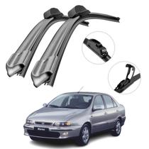 Kit Palheta Dianteira Limpador de Parabrisas Fiat Marea 1998 a 2007 Silicone