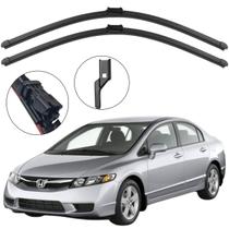 Kit Palheta Dianteira New Civic 2007 a 2011 Limpador de Parabrisa de Silicone