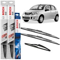 Kit Palheta Dianteira Traseira Bosch Citroen C3 2009 A 2012 Kit Palheta Dianteira Traseira Bosch Citroen C3 2009 A 2012