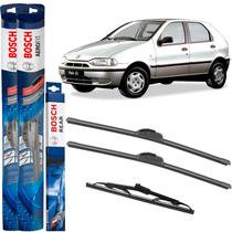 Kit Palheta Dianteira Traseira Bosch P/ Palio G1 1996 A 2006
