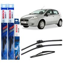 Kit Palheta Dianteira Traseira Bosch P/ Punto 2007 Em Diante Kit Palheta Dianteira Traseira Bosch P/ Punto 2007 Em Diante
