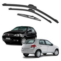 Kit Palheta Limpa Parabrisa Diant Tras Fiat Palio 2004/2010