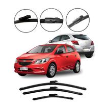 Kit Palheta Limpador de Para-brisa Cinoy Onix 2013 a 2017 cod 2414D + Palheta traseira c/ braço Kit Palheta Limpador de Para-brisa Cinoy Onix 2013 a 2017 cod 2414D + Palheta traseira c/ braço