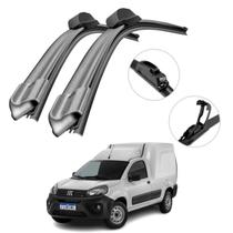 Kit Palheta Limpador de Parabrisa Fiat Fiorino 2014 a 2021 Silicone